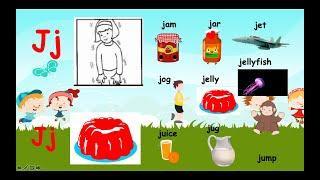 Jolly Phonics  Letter Jj Blending/Reading  Lesson ,with Song, Action, Vocabulary and Activity.