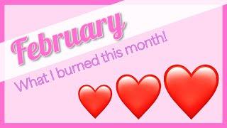 FEBRUARY in review ️ everything I burned or melted ️ candle empties