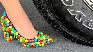 EXPERIMENT Car vs Candy Shoes | Crushing Crunchy & Soft Things by Car 4 Crush