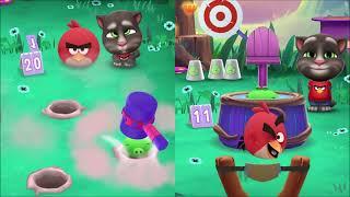 "My Talking Tom 2" vs "Angry Birds" Gameplay