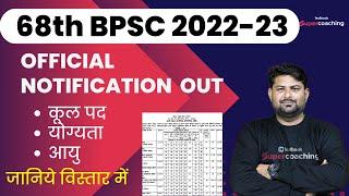 68th BPSC NOTIFICATION 2022 | BPSC 68th Vacancy Notification | BPSC New Vacancy 2022 | Vivek k Sir