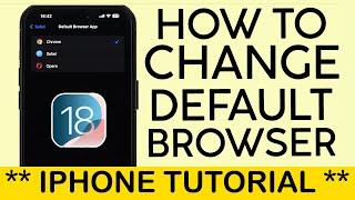 How to Change Default Browser on iPhone iOS 18 | Open in Chrome from Safari 20240