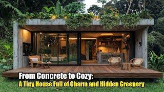 Affordable Concrete Tiny House: Discover Rustic Charm and a Hidden Garden