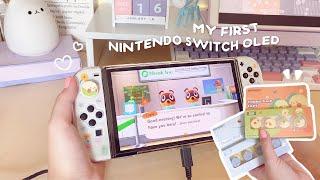 ꒰ Unboxing ꒱ Nintendo Switch Oled : Accessories + เล่นเกมส์ Animal crossing! ครั้งแรก️(◍˙꒳˙◍)