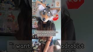 couldnt resist recording some videos with this mask // #notatherian #furry
