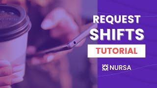 Request Shifts - Nursa App for Clinicians