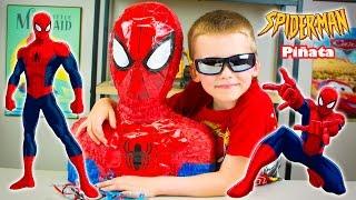 Giant Surprise Toys SPIDERMAN PINATA Filled with Surprise Eggs Blind Bags Super Hero Toys