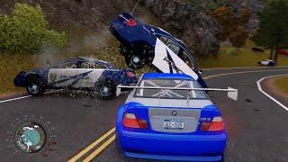 GTA 4 Crazy BMW M3 GTR Crashes Ep.46
