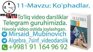 11-Mavzu: Ko'phadlar.