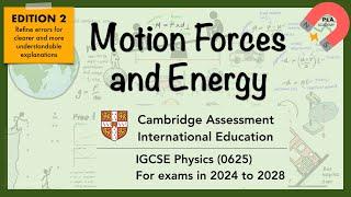 Cambridge IGCSE Physics 0625 UNIT 1 Motion Forces and Energy Revision #igcse_physics