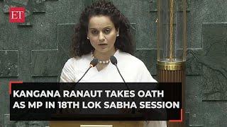 Kangana Ranaut, BJP Mandi MP, takes oath as MP in 18th Lok Sabha session, Watch!