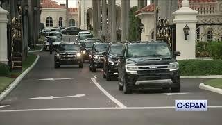 Trump motorcade departs Mar-a-Lago 3:13pmET (11-15-2024)