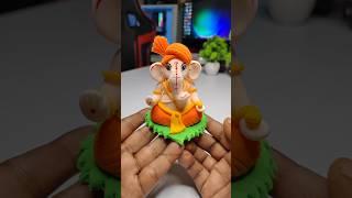 Ganpati idol making with clay  Ganpati Bappa morya ️ #shorts #short