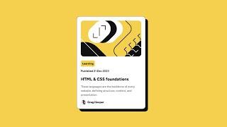 Blog Preview Card | Frontend Mentor Challenge (HTML & CSS)