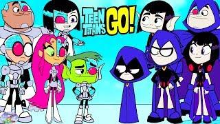 Teen Titans Go! vs. Raven Cyborg and friends! Cartoon Character Swap - SETC