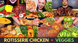  ASMR ROTISSERIE CHICKEN + VEGETABLES | ROASTED CHICKEN | MUKBANG | EATING SHOW