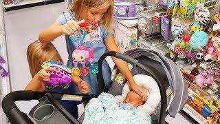 ЧТО СЛУЧИЛОСЬ ? ПОКУПКИ для Евы / Alisa ПРЕВРАТИЛАСЬ в СЛОНА / Николь и Алиса Shopping Baby Pink