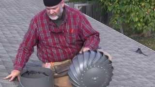 How to install a Lomanco WhirlyBird® Turbine Vent - Add ventilation your roof's attic space.