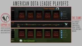 Evil Geniuses vs. Team Liquid Game 1 - American Dota League Season 1 Playoffs