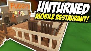 MOBILE RESTAURANT - Unturned Car Store | Squid Special! (Funny Moments)