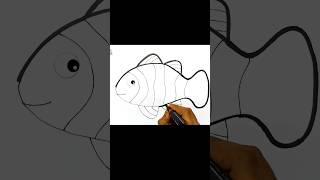 Easy Fish Drawing For Kids #fish #fishy #drawing #howtodraw #kidsart #shorts