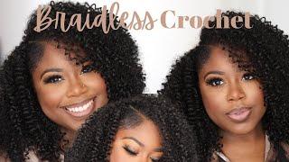 $15 BRAIDLESS CROCHET Hairstyle | NO leavout | 1 Hour Install