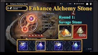 Black Desert Mobile | Enhance Alchemy Stone - Round 1: 1000 Savage Stone