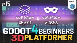 Godot 4 3D Platformer Lesson #15: Collision Layers & Masks!