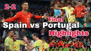 Spain vs Portugal || #football #soccer #uefanationsleague #portugal #spain #portugalvsspain #cr7