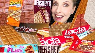 MASSIVE CHOCOLATE BARS - COMPILATION  | No Talking Mukbang - 먹방 | Real Eating Sounds