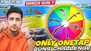 OneTap Guns Challenge In Only Wheel- Free Fire India