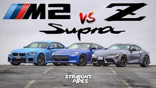 Which Car Would YOU Take? 2023 BMW M2 vs Toyota Supra vs Nissan Z Review