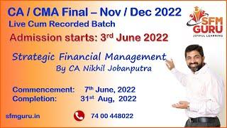 CA/CMA Final - Strategic Financial Management - Preparation Strategy