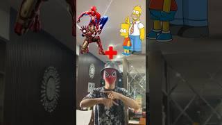 Spiderman and Ironman + Gomer and Bart Simpson = Marvel Animation #spiderman #marvel #animation