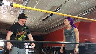 Sasha Banks trains for SummerSlam with champion cruiserweight The Amazing Red