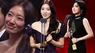 SBS Drama Awards 2024:Park Shin Hye causes a stir because of a moment,Jang Nara wins Daesang