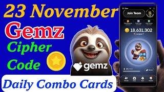 24 November Daily Cipher Code Gemz Today | Daily Combo Cards Today 24 November