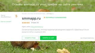 Отзывы smmapp.ru упал трафик на сайте реклама