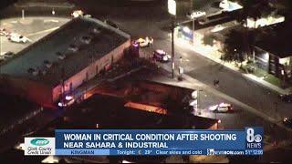 Woman in critical condition after shooting near Sahara, Industrial