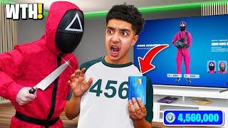 He STOLE The SQUID GAME Credit Card To Buy V-Bucks.. (FORTNITE!)