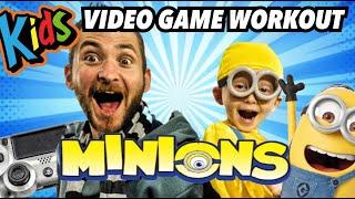 Kids Workout! MINIONS! Real-Life VIDEO GAME! Kids Workout Videos, DANCE, FITNESS, & TOY SURPRISE!