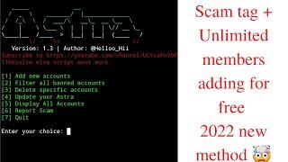 Scam Tag + Members adding script.