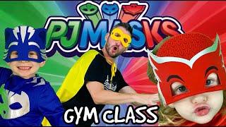 Kids Workout! PJ MASKS Gym Class! The BEST & AMAZING Fitness & P.E. Adventure!