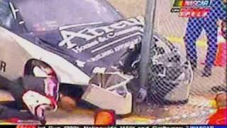 2008 NNS Dayona Thunder Testing Steve Wallace Garage Crash