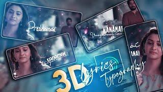 Trending 3D Lyrics video editing alight motion in tamil | 3d typography alight motion tutorial tamil