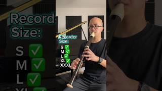 TINY VS GIGANTIC RECORDER #recorder #musician