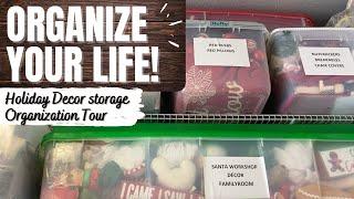 NEW 2021 Holiday Decor Organization | Garage Organization Tour | My Storage System