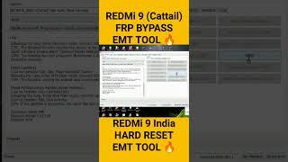 #REDMI 9 #FRP BYPASS// REDMi  9 (cattail) HARD RESET By EME TOOL// #REDMi9 #FRP #GOOGLE //