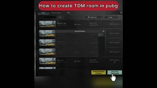 How to create TDM room in pubg #shorts #youtubeshorts #pubg