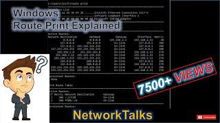 Route Print windows Explained